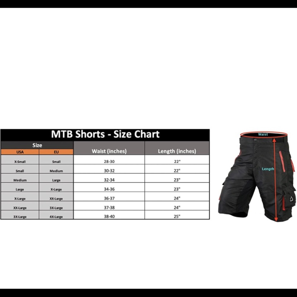 Deckra Mens Cycling Shorts MTB Mountain Biking Bike Padded Liner Shorts - Picture 5 of 5
